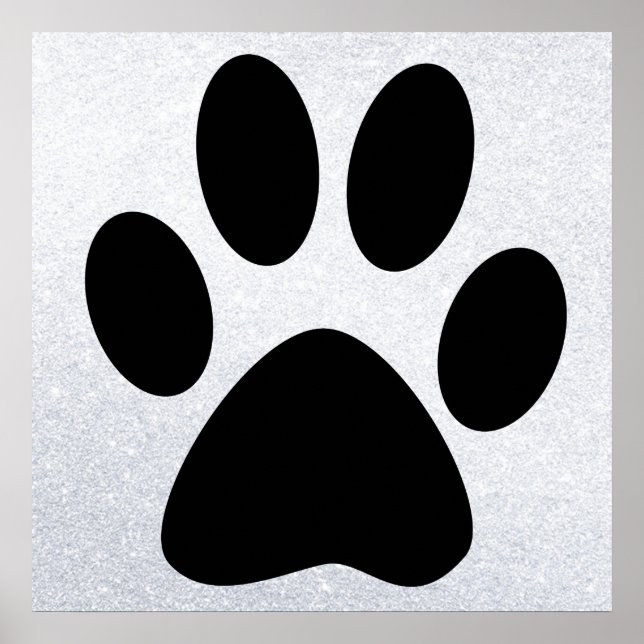 Dog Paw Print Poster (Front)