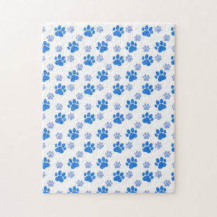 Dog Paw Print Simple Animal Lover Cute Puppies Jigsaw Puzzle