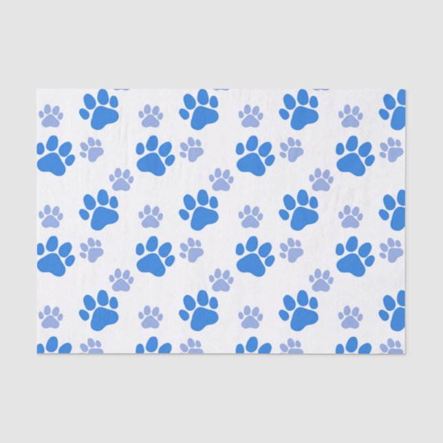 Dog Paw Print Simple Animal Lover Cute Puppies Tissue Paper (Front)