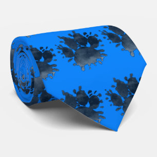 Dog Paw Print Watercolor Canine Paw Blue Tie