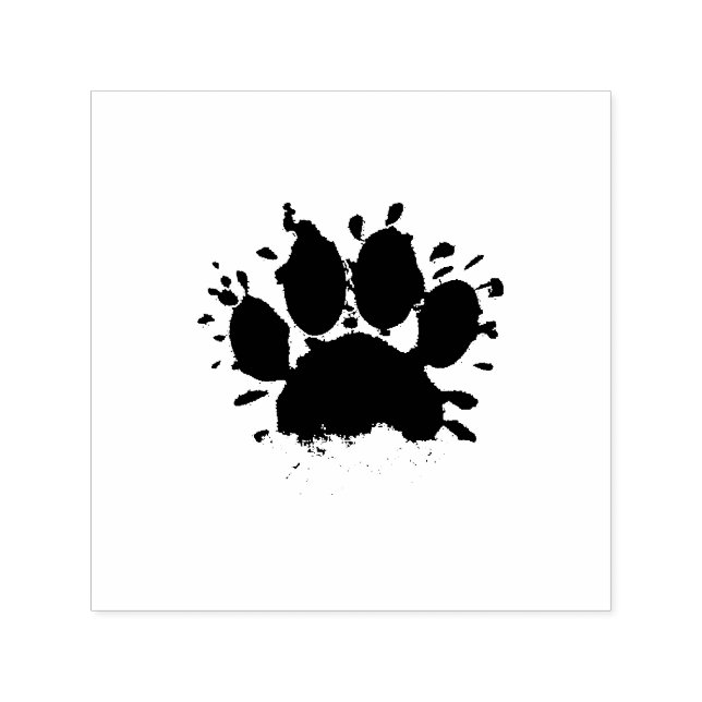 Dog Paw Print Watercolor Canine Paw Self-inking Stamp (Design)