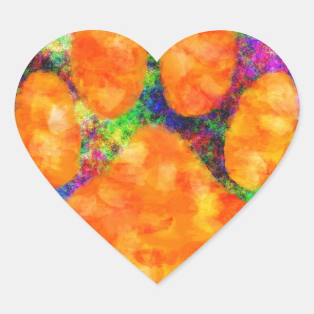 Dog Paw Print Watercolor Heart Sticker (Front)