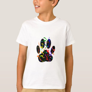 Dog Paw Print With Confetti And Streamer T-Shirt