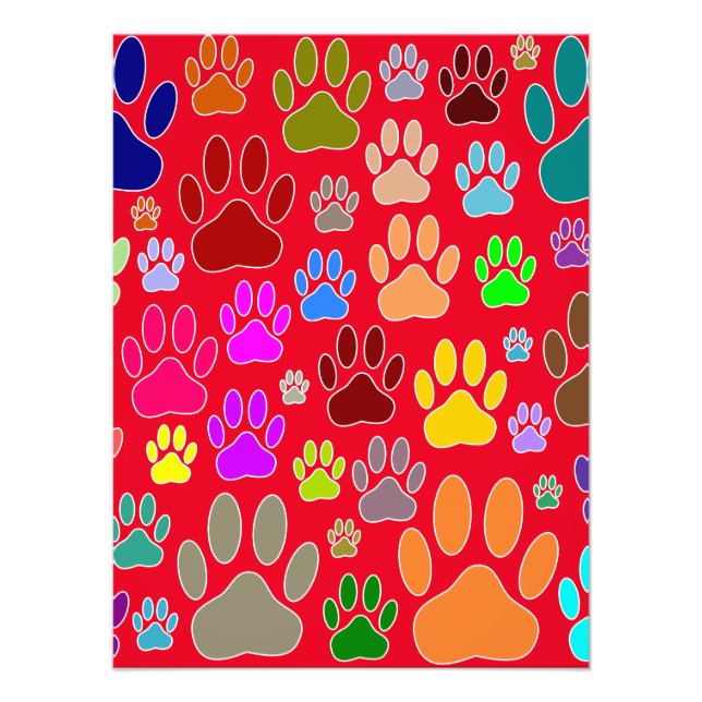 Dog Paw Prints All Over (Front)