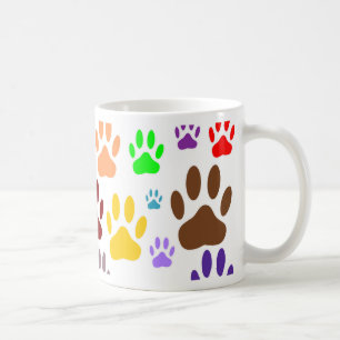 Dog Paw Prints All Over Coffee Mug