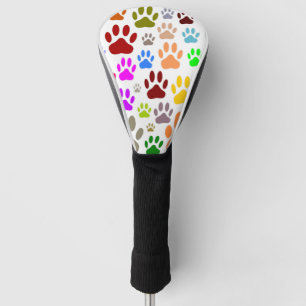 Dog Paw Prints All Over Golf Head Cover
