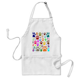 Dog Paw Prints All Over Standard Apron