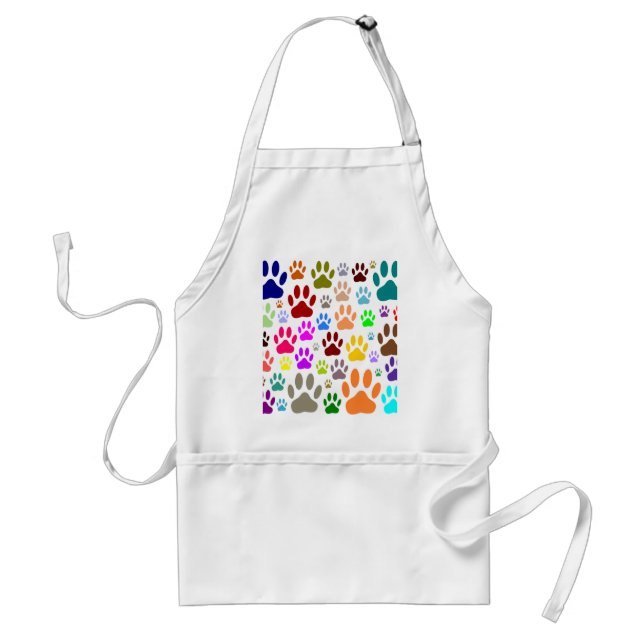 Dog Paw Prints All Over Standard Apron (Front)