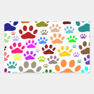 Dog Paw Prints All Over Sticker