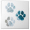 Dog Paw Prints - Beach Waves and Sand Beach