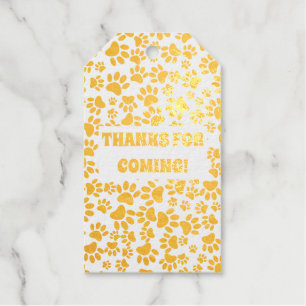 Dog Paw Prints Custom Gift Tags