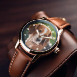 Dog Paw Prints Custom Photo Watch<br><div class="desc">Celebrate your furry friend with this Dog Paw Prints Custom Photo Watch! Featuring adorable paw print accents and a customizable photo dial, this watch combines functionality with heartfelt charm. Perfect for pet lovers, it’s a unique way to keep your beloved pup close wherever you go.</div>