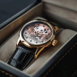 Dog Paw Prints Custom Photo Watch<br><div class="desc">Dogs leave paw prints in your heart. Display your favourite best friend's photo with this beautiful personalized watch.</div>