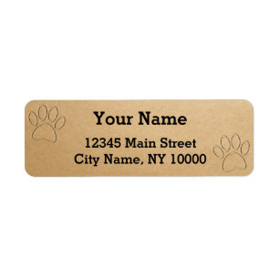 Dog Paw Prints Editable Text