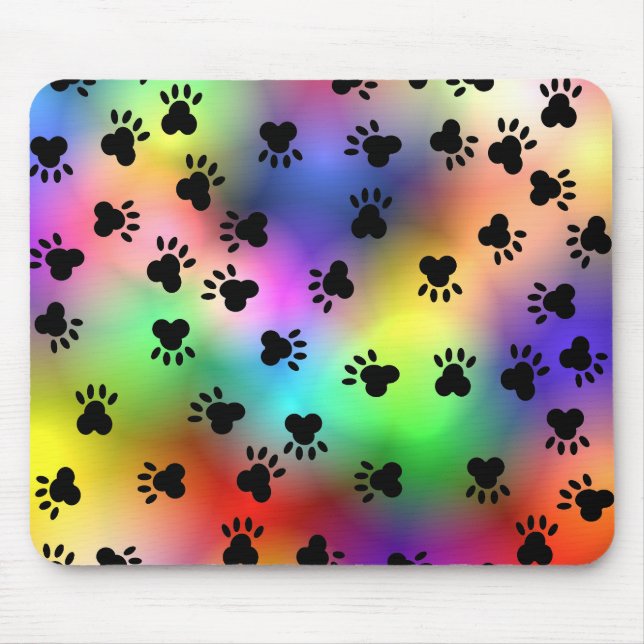 Dog Paw Prints Mousepad (Front)