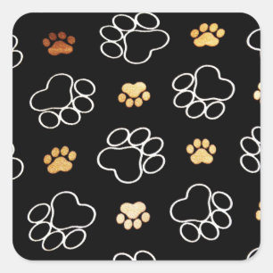 Dog Paw Prints Stickers