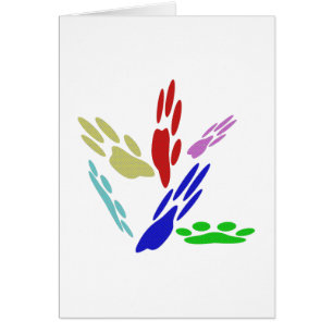 Dog Paw Prints With Polka Dots