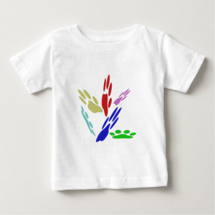 Dog Paw Prints With Polka Dots Baby T-Shirt