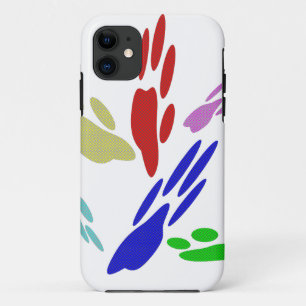 Dog Paw Prints With Polka Dots iPhone 11 Case