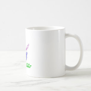 Dog Paw Prints With Polka Dots Coffee Mug