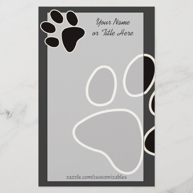 Dog Paw Stationery (Front)