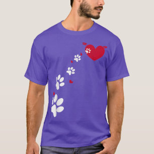 Dog paw Tee for dog owners, women and men, boy and