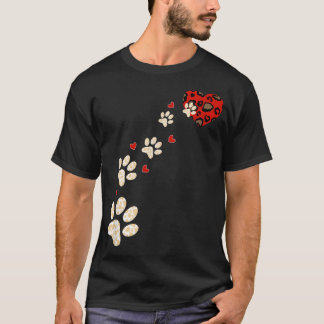 Dog paw Tee for dog owners, women and men Puppy 