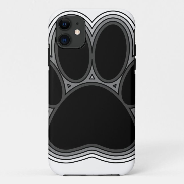 Dog Paw With Outlines Case-Mate iPhone Case (Back)