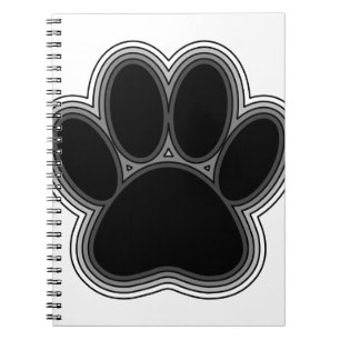 Dog Paw With Outlines Notebook