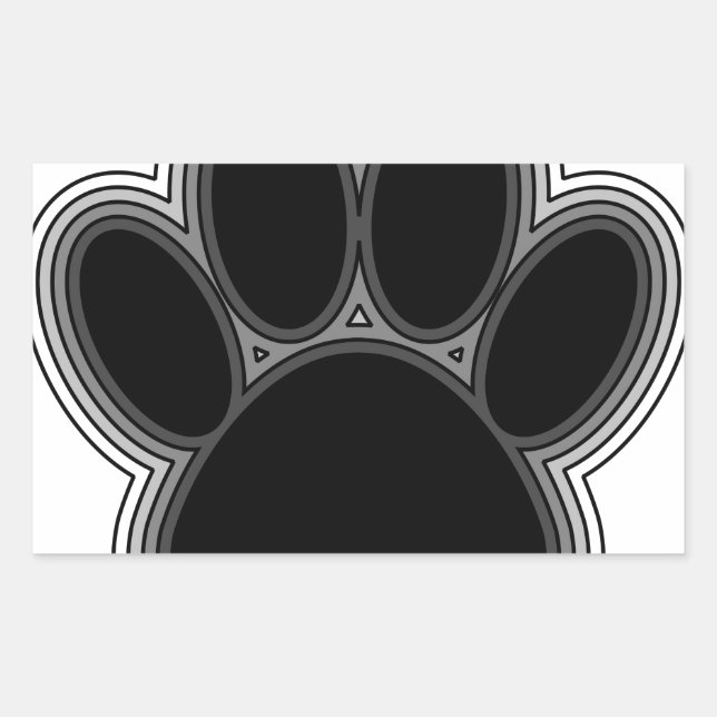 Dog Paw With Outlines Sticker (Front)
