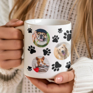 Dog Pawprint 8 Photo Collage Coffee Mug