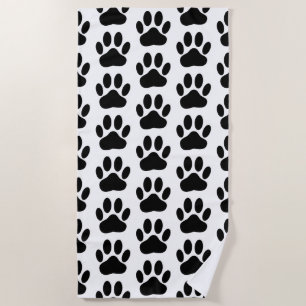 Dog Pawprint Beach Towel