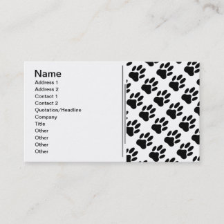 Dog Pawprint Custom Business Card