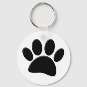 Dog Pawprint Keychain