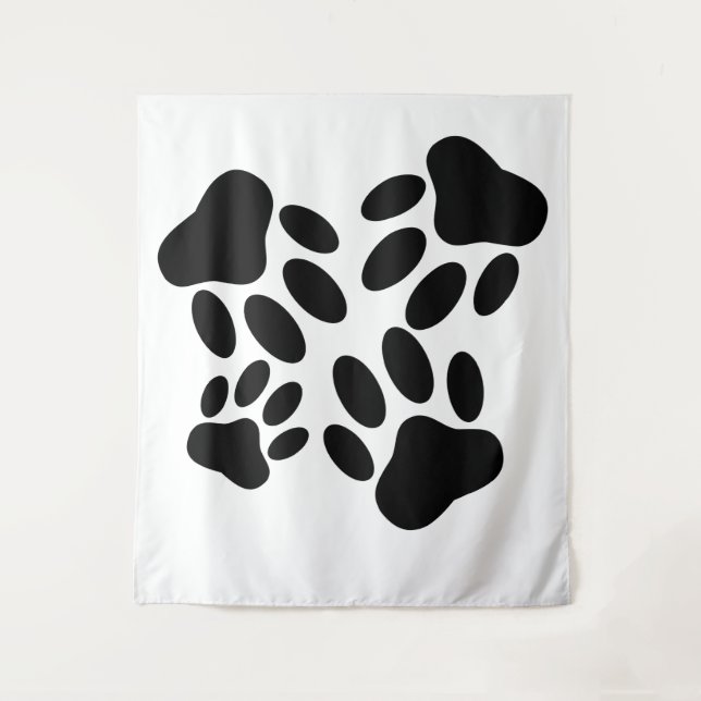 Dog Pawprint Pattern  Tapestry (Front)