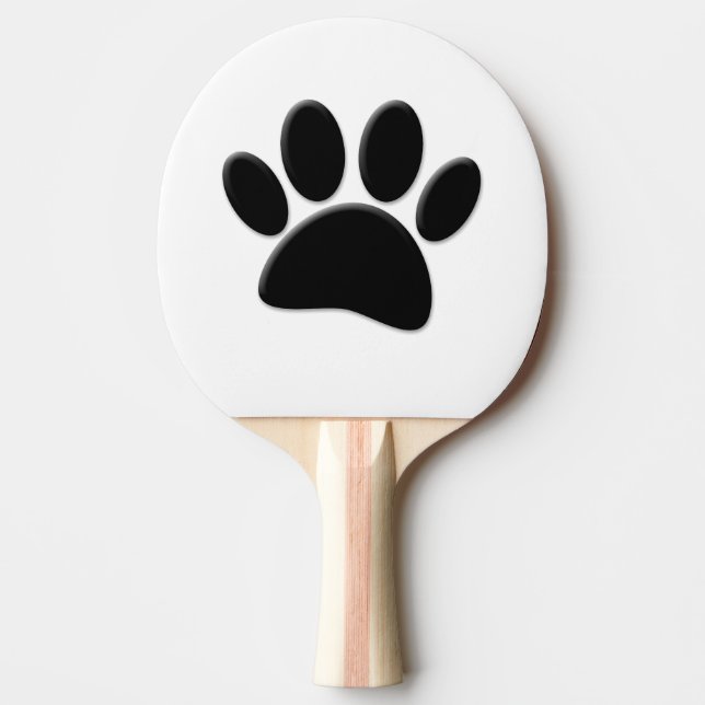 Dog Pawprint Ping Pong Paddle (Front)