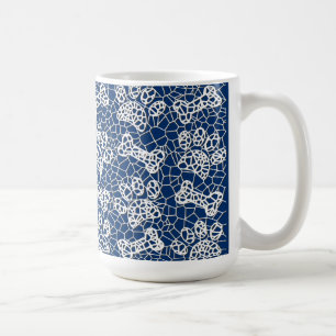 Dog Paws and Bones Faux Lace Art Print Coffee Mug