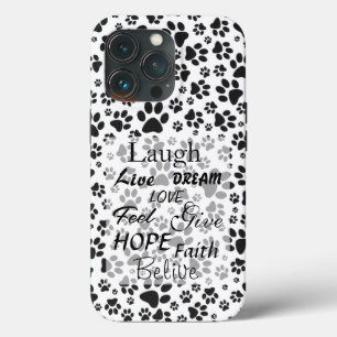 Dog Paws Black and White Polka Dot  Case-Mate iPho iPhone 13 Pro Case