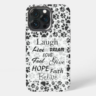 Dog Paws Black and White Polka Dot  Case-Mate iPho iPhone 13 Pro Case
