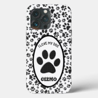 Dog Paws Black and White Polka Dot Case-Mate iPho