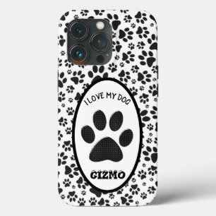 Dog Paws Black and White Polka Dot  Case-Mate iPho iPhone 13 Pro Case