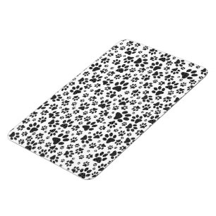 Dog Paws Black and White Polka Dot  Magnet