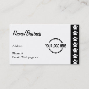 Dog Paws Custom Logo Business Card