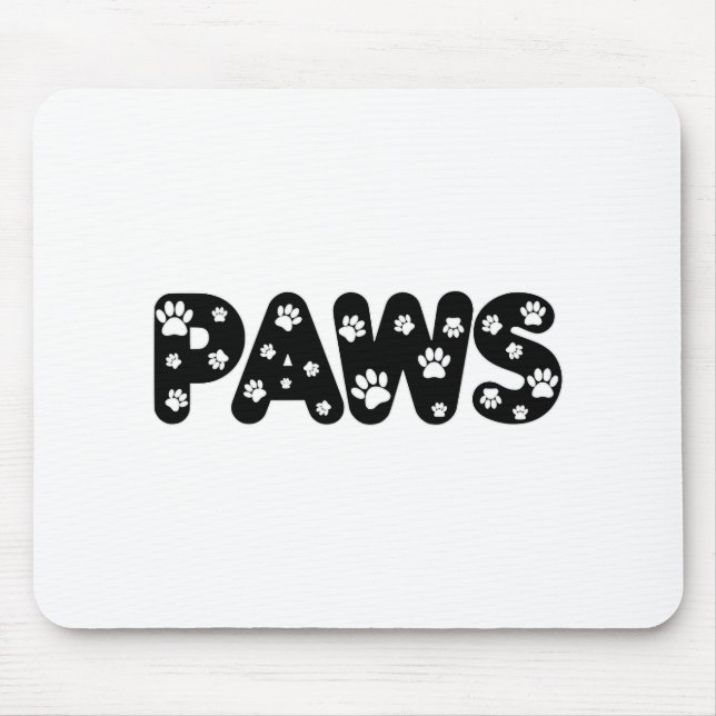 Dog Paws Custom Text Mouse Pad (Front)