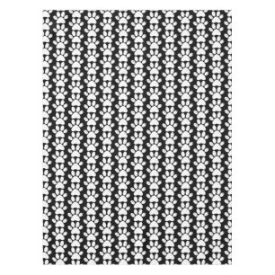 Dog Paws distressed black and white animal lover Tablecloth