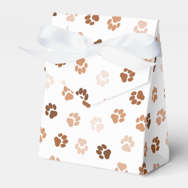 Dog paws favor box (Front Side)