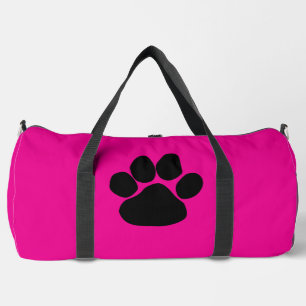 Dog Paws Hot Pink Athletic Travel Duffle Bag