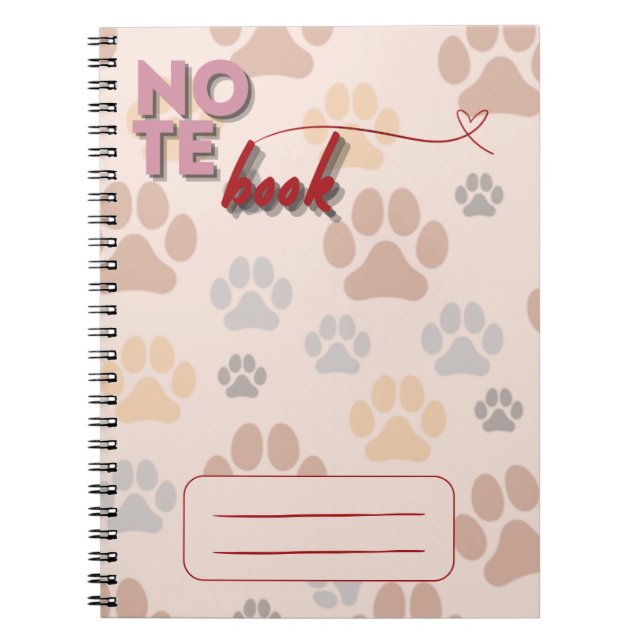 Dog paws Notebook (Front)