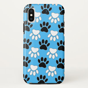 Dog Paws On Blue Background Case-Mate iPhone Case