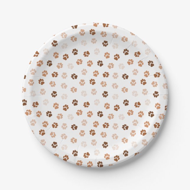 Dog paws paper plate (Front)